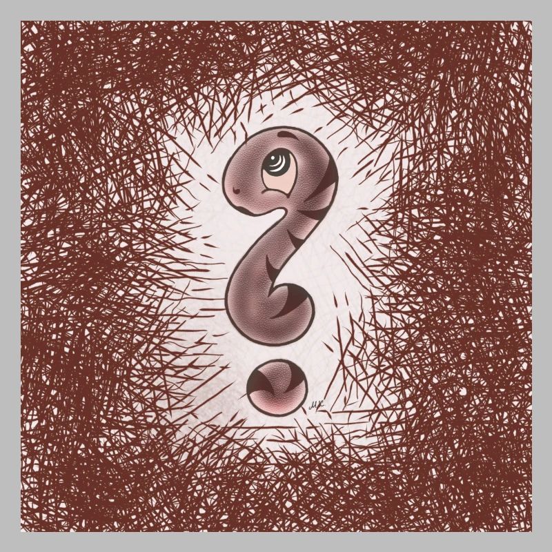 Mignon Point d’interrogation Serpent Brun
