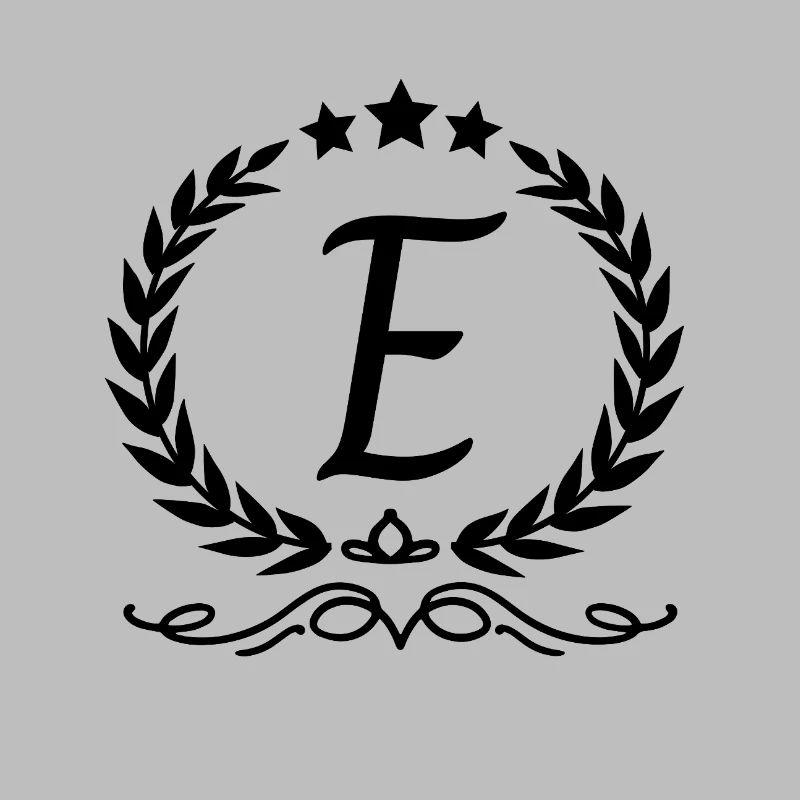 Lettre e couronne