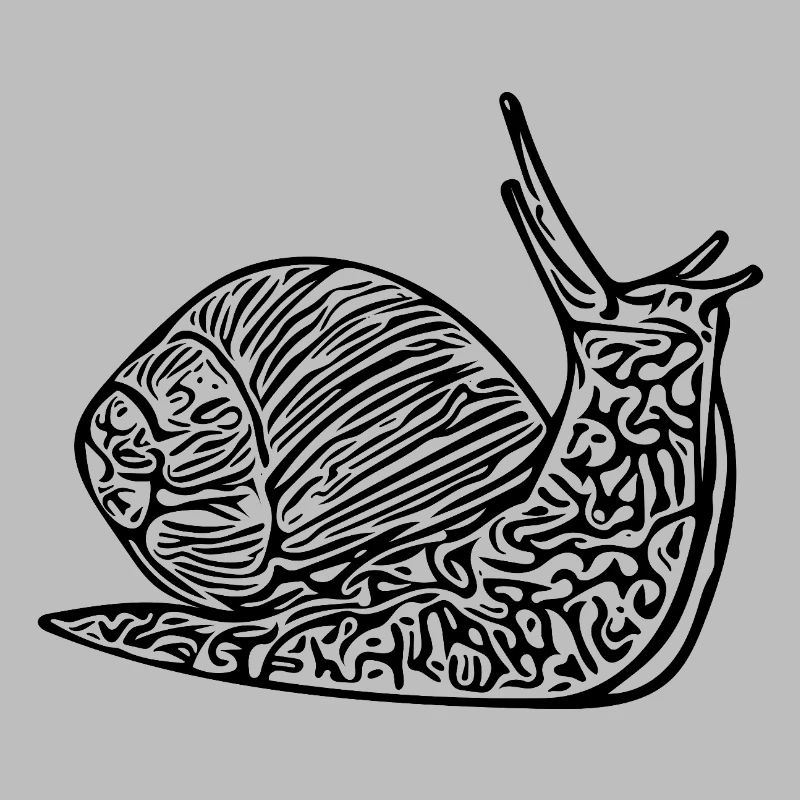 Escargot mignon avec maison