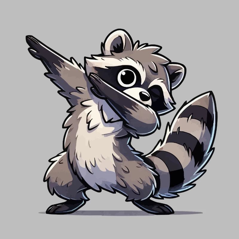 Waschbär Dabbing