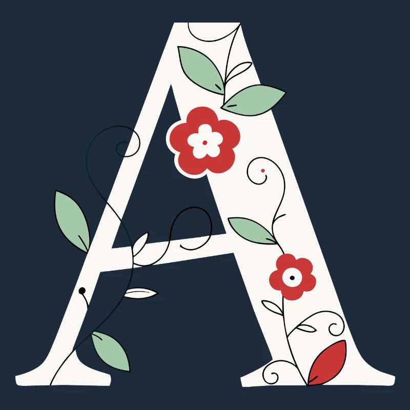 Buchstabe A Monogramm Retro