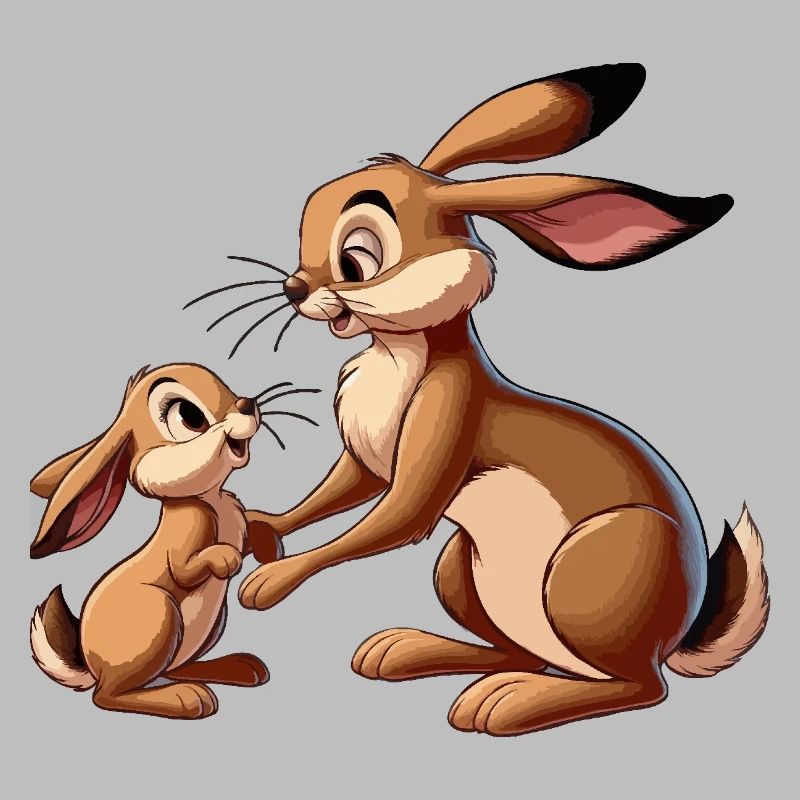 Hare with young brown