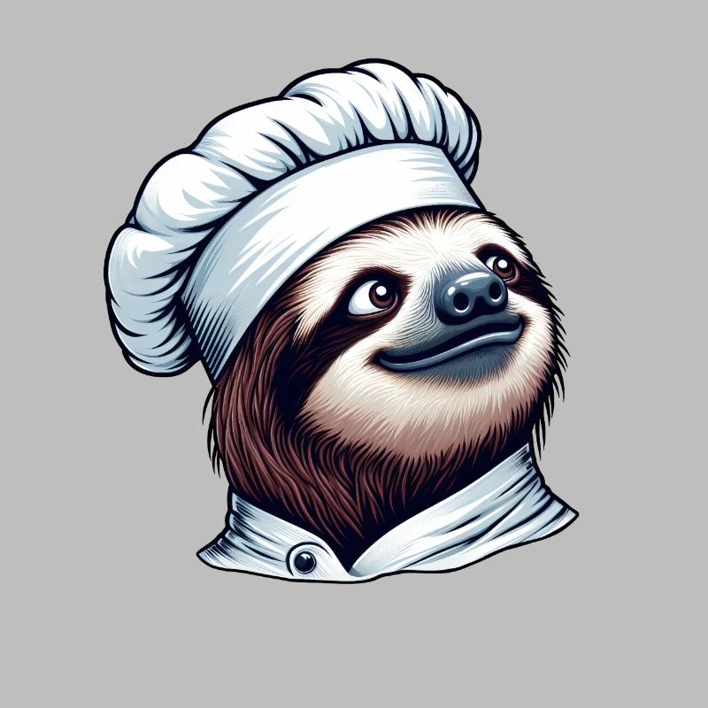 Proud Sloth Chef: Master at the Stove