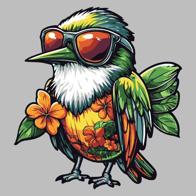 Kolibri Vogel Comic Urlaub