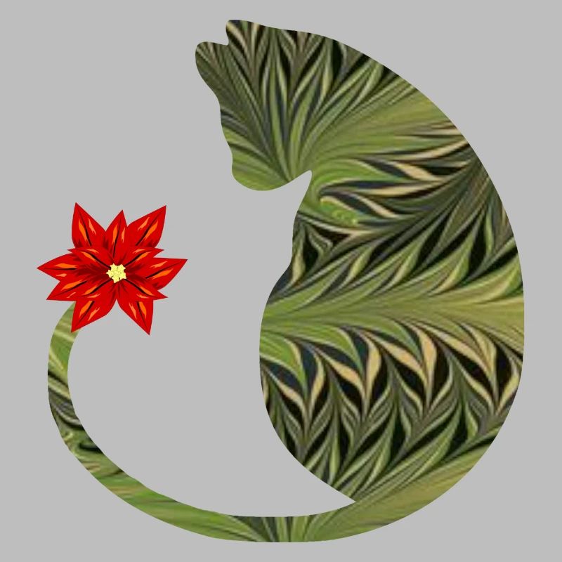 katze mit blume e 101