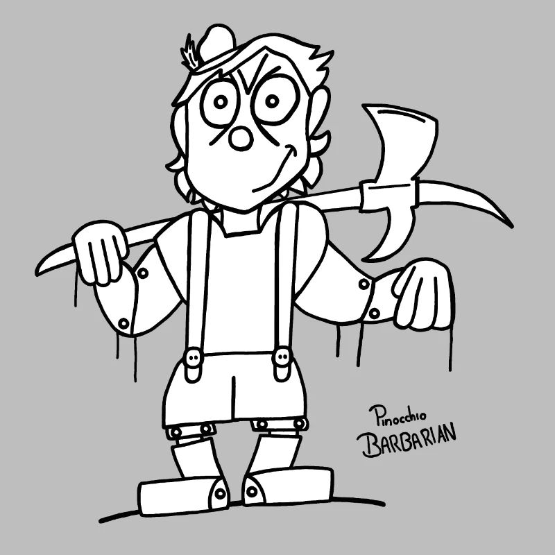 Puppet as Barbarian (white)