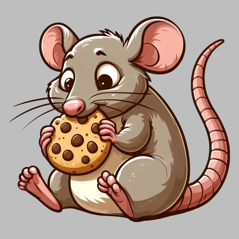 Süße Maus knabbert Keks