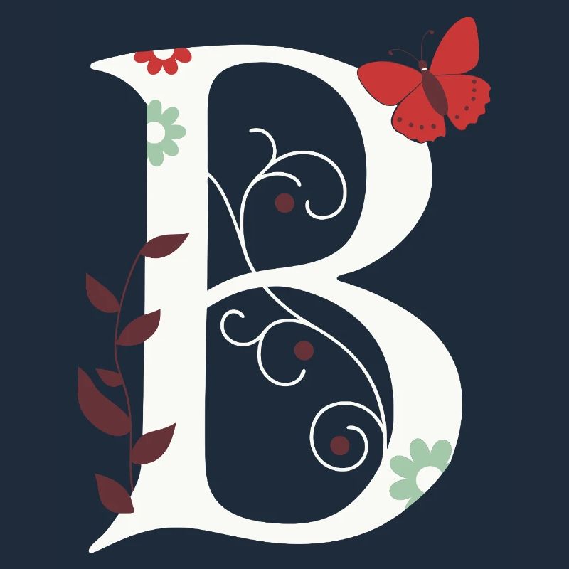 Letter B Monogram Retro