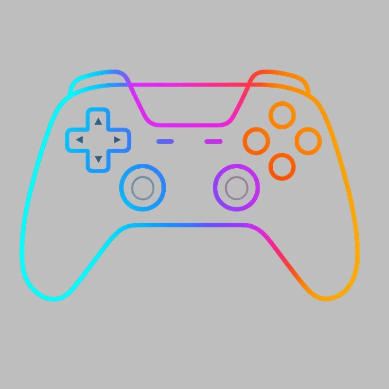 Neon Gamepad – Buntes Controller Motiv