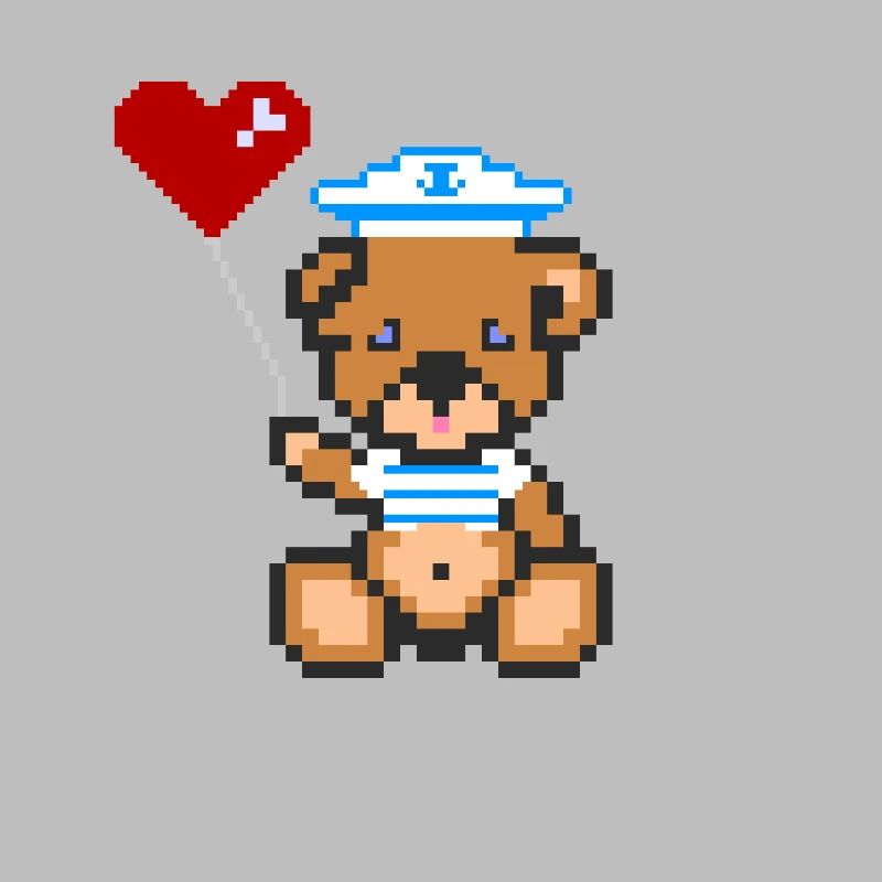 Pixel Bear Navy