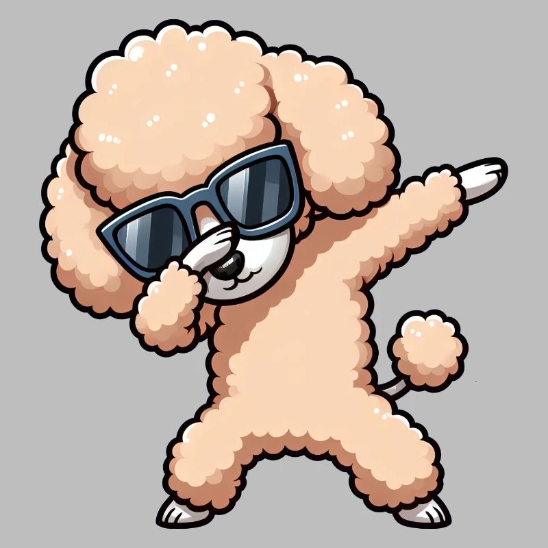Cool Caniche Dab Pose Drôle