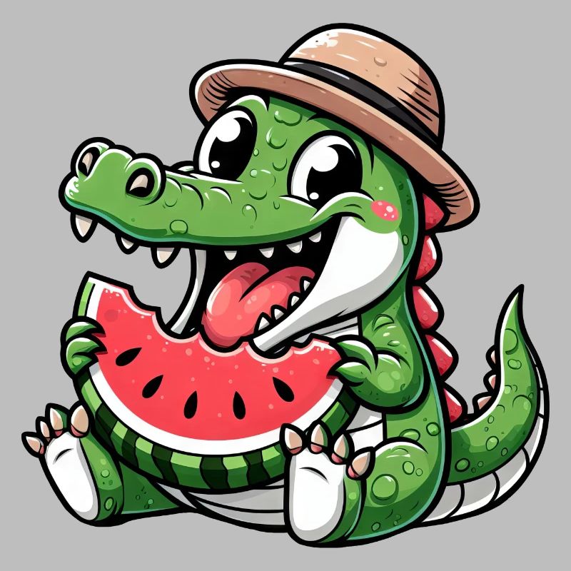 Crocodile Melon Watermelon Fruit Fruity