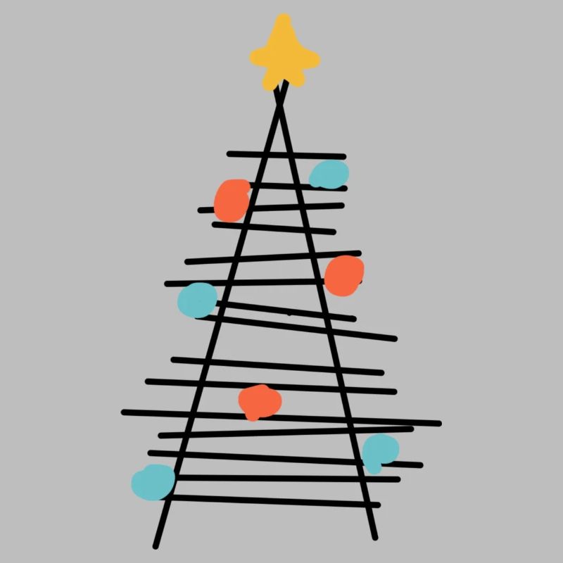 Farbenpunkt Baum Minimalismus