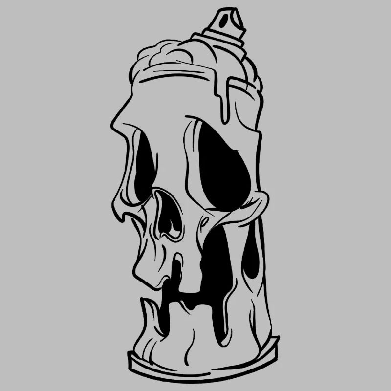 Skull spray can