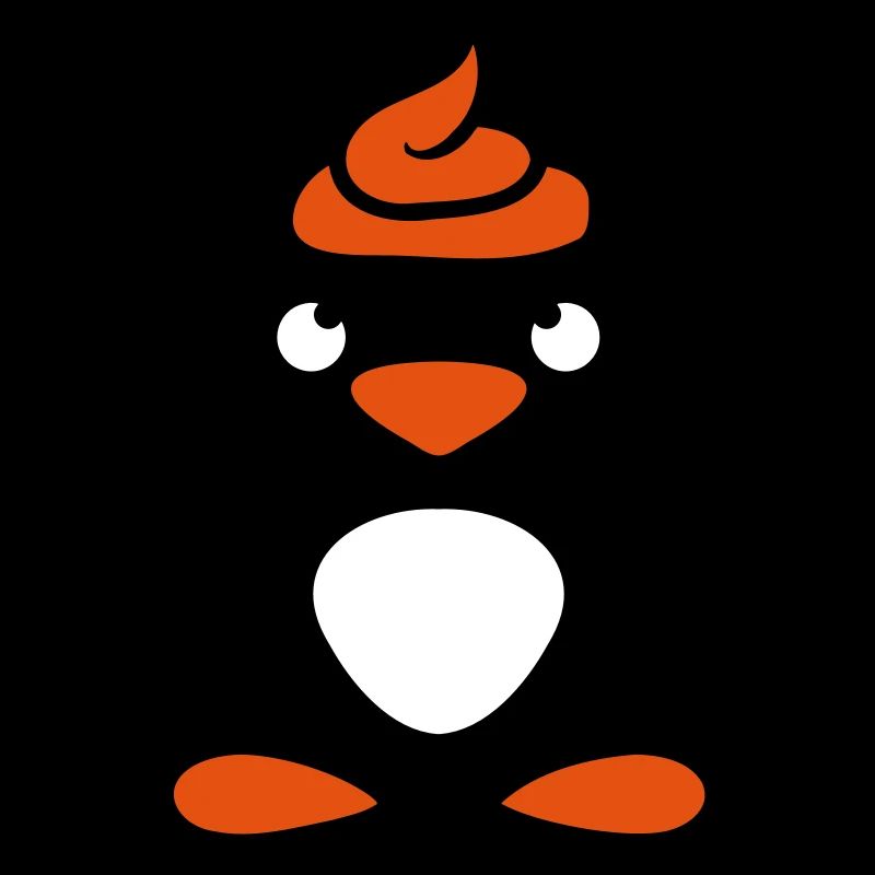Penguin poop made on head Funny poop shit