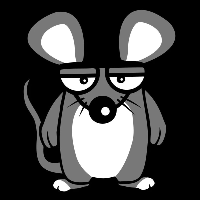 Maus Guckt Böse Wütend Frustriert Sauer Aggressiv