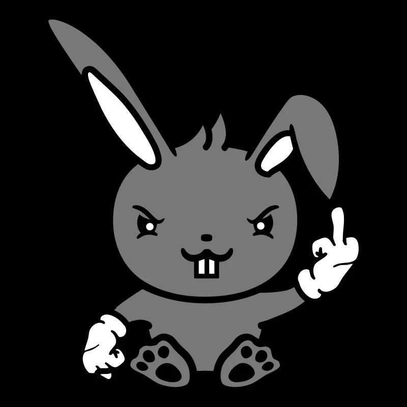 Hase Mittelfinger Zeigen Böse Frech Beleidigend