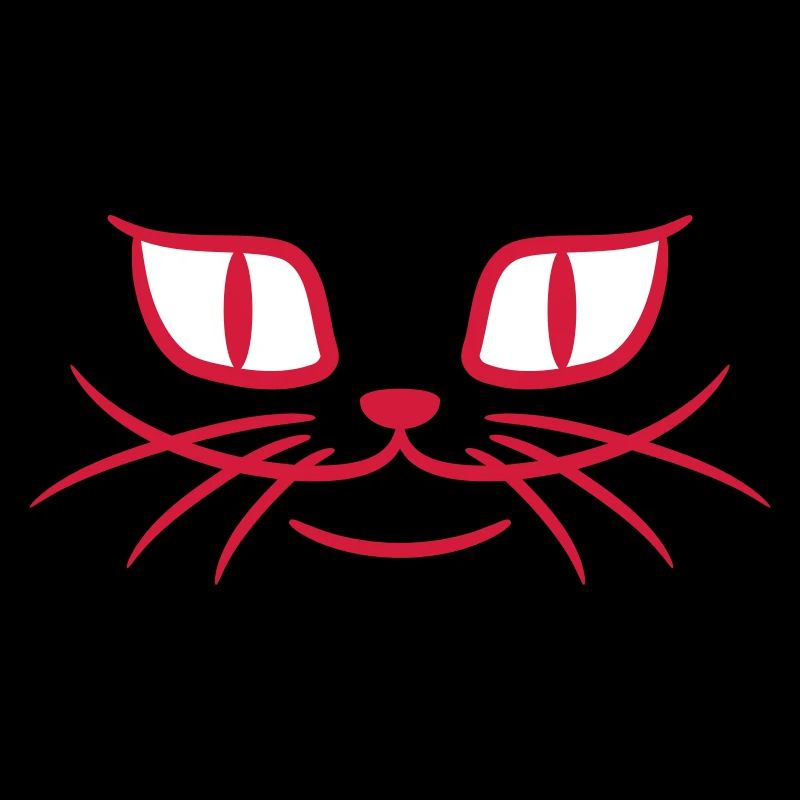 Chat effrayant Apparence heureuse Heureuse Sourire