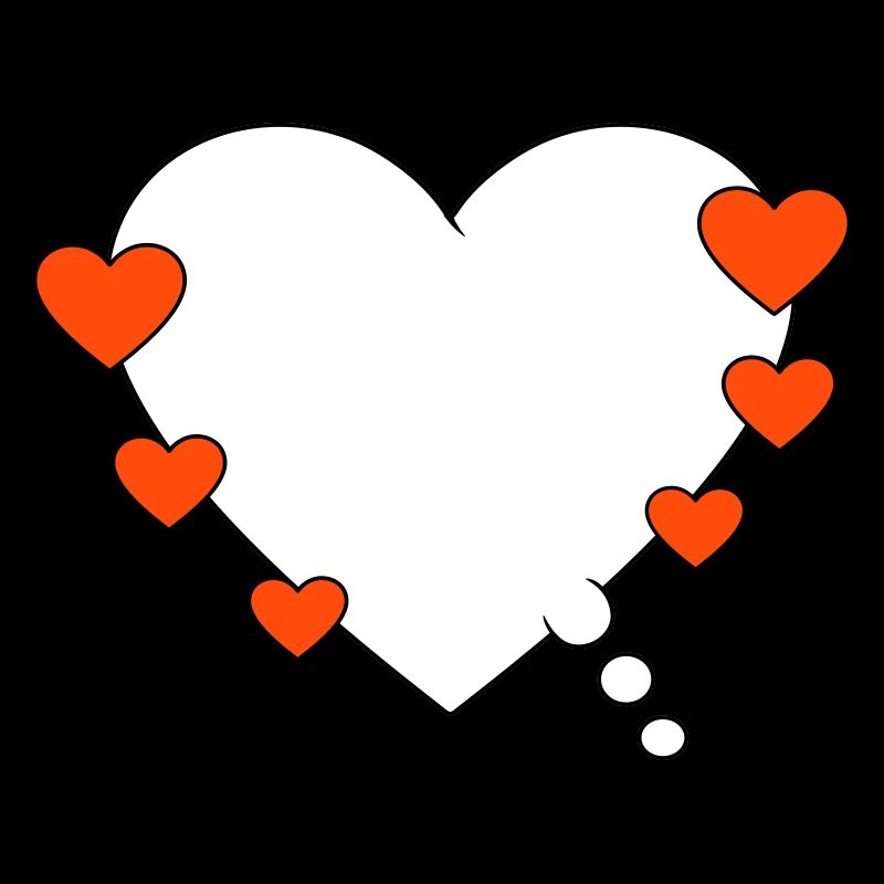 Thought bubble with heart