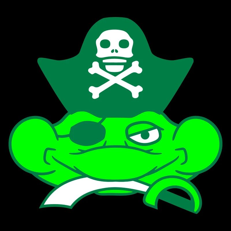Frog Captain Cap Toad Funny Comic Cartoon