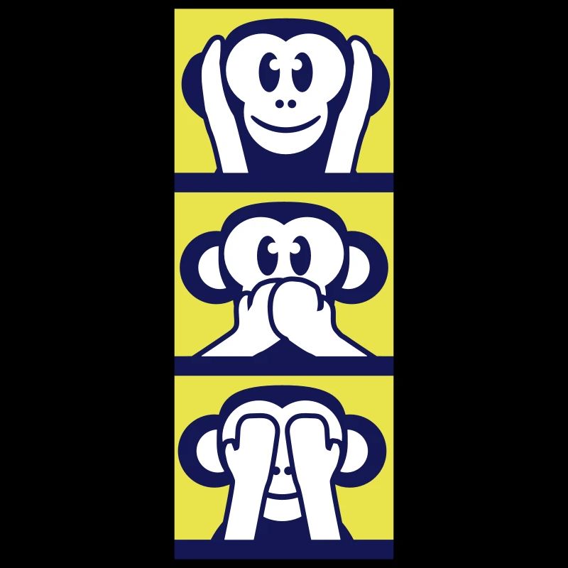 3 singes sages n’entendent rien dire voir s’amuser avec les singes