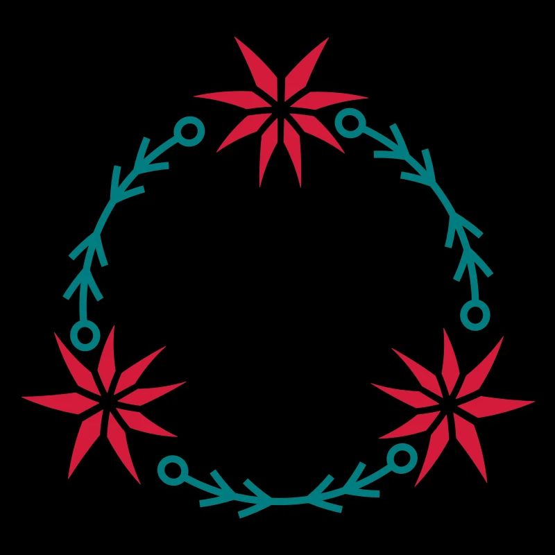 Christmas wreath from poinsettia