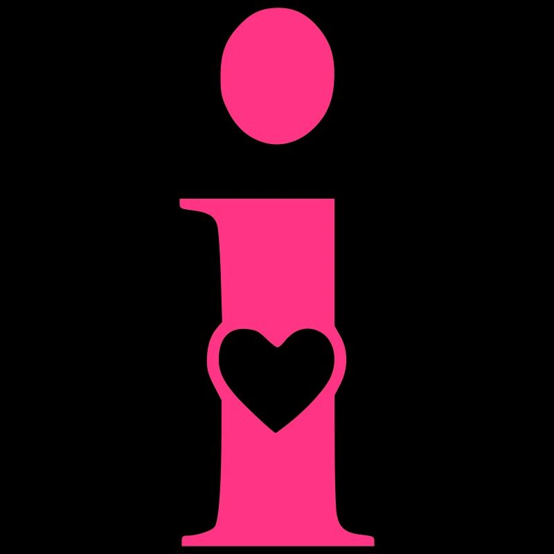 Buchstabe i Anfangsbuchstabe mit Herz