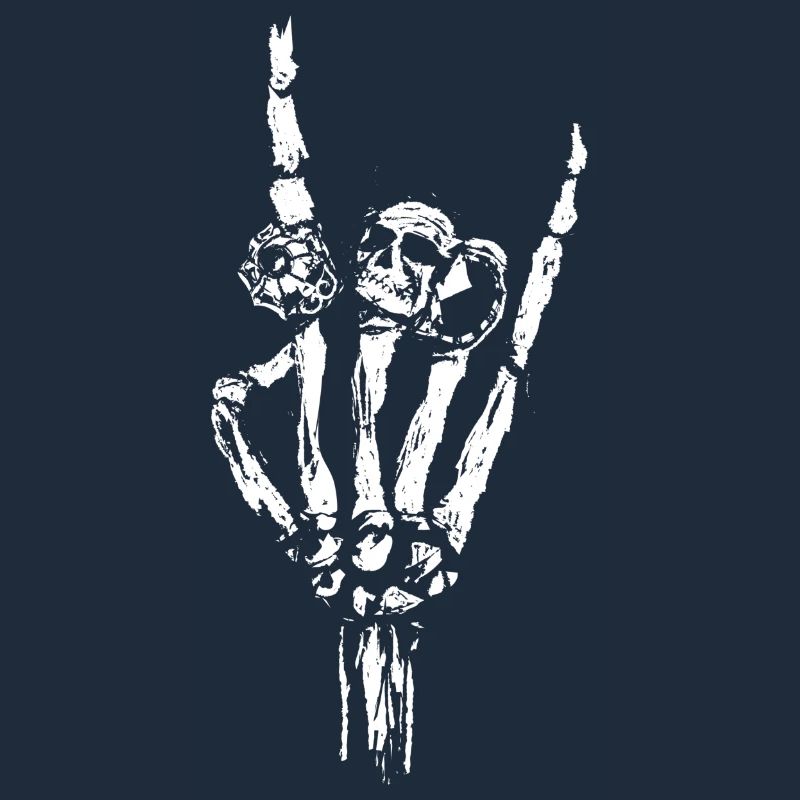 Skeleton hand with rings
