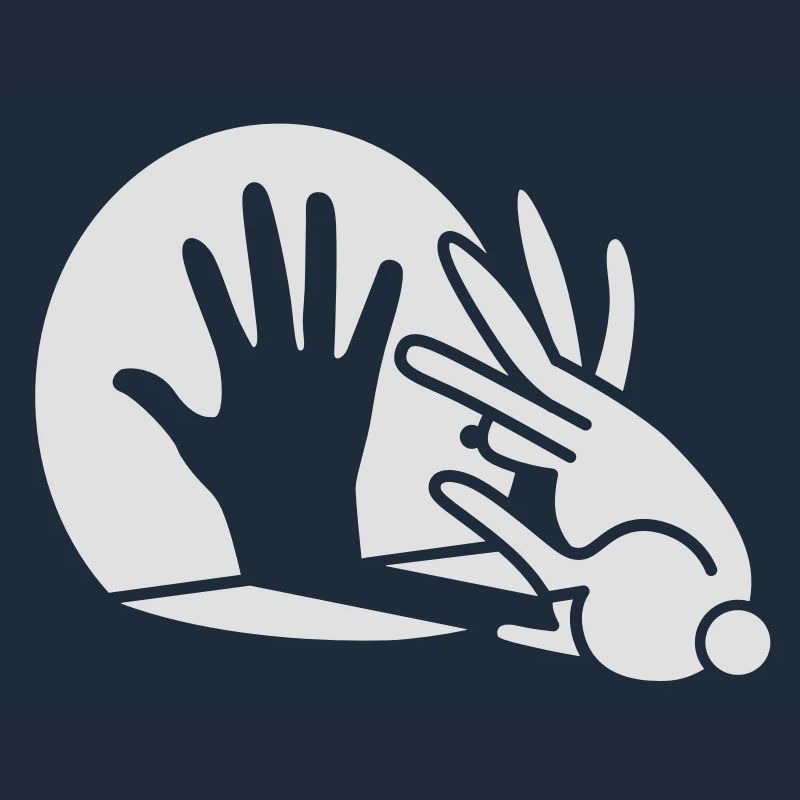 Rabbit Hand Shadows Glow in the dark