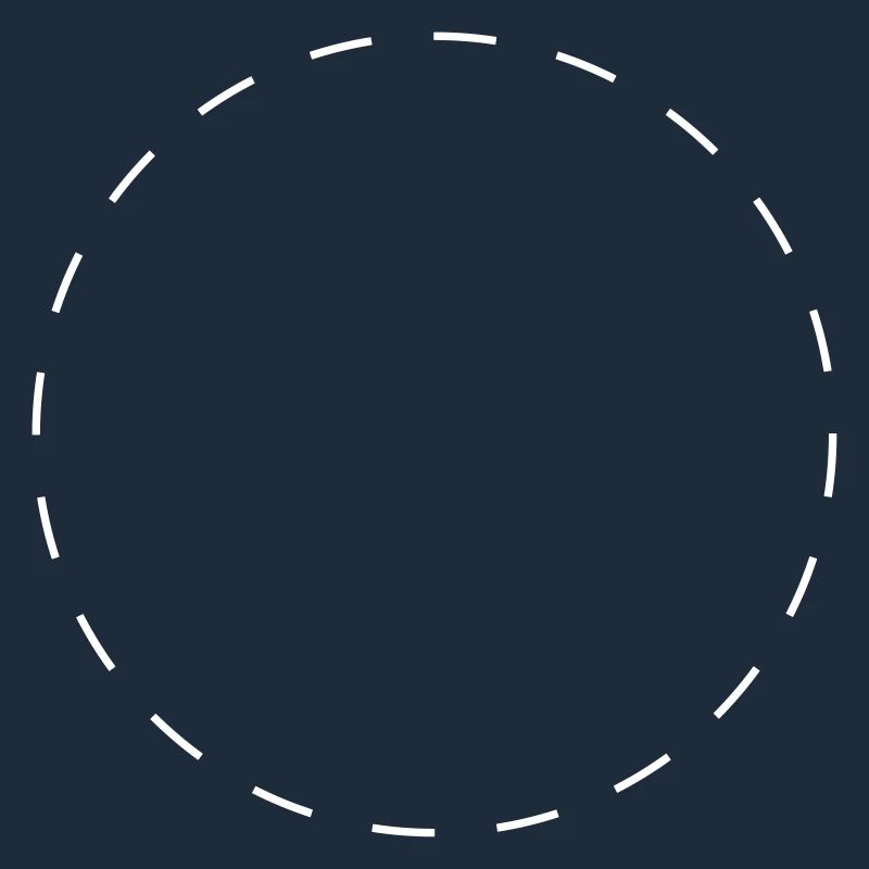 Circle dashed white | Vectorgraphic