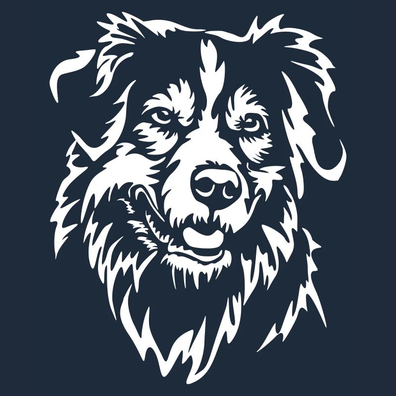 Australian Shepherd Kopf "Black Edition"