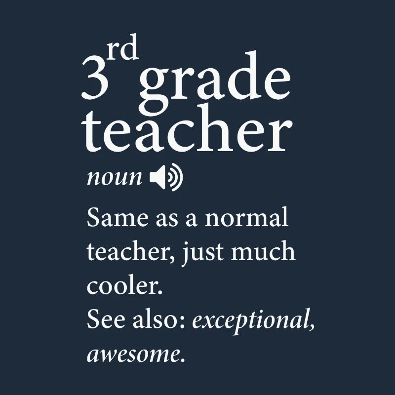 3Rd Grade Teacher Funny Definition