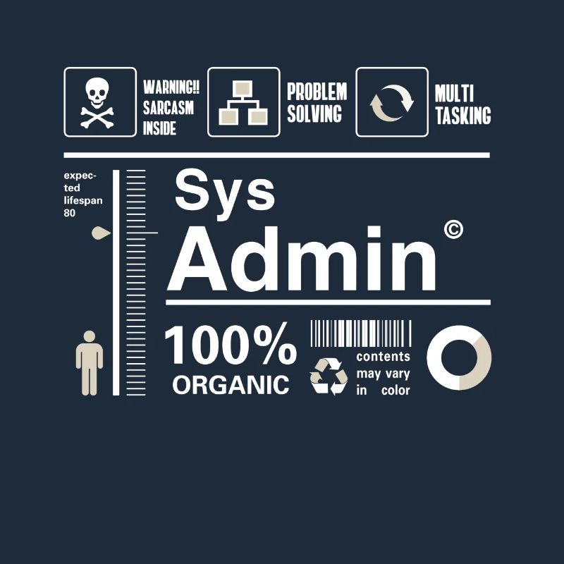 sys admin Contenu Ironie Humour Ordinateur Nerd pc cor