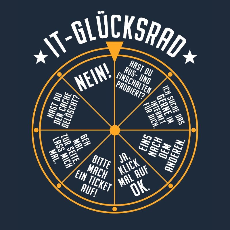 IT Support Glücksrad Service Desk IT Helpdesk Nerd