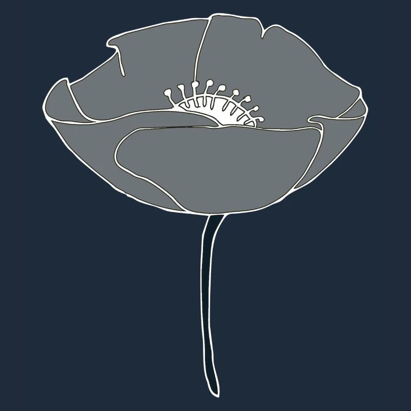 mohnblume grau
