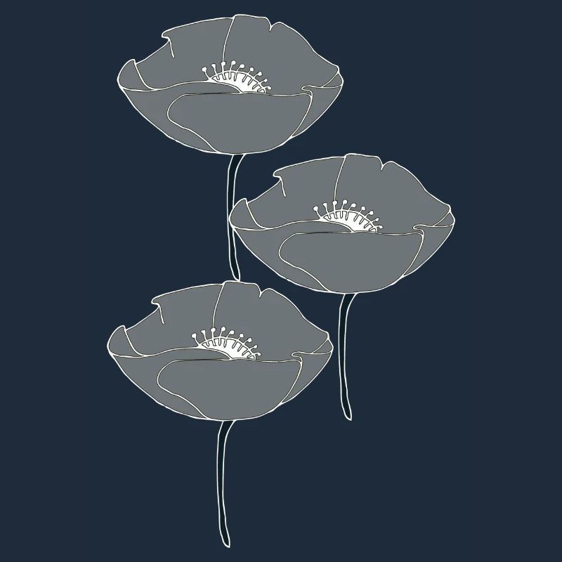 poppies grey