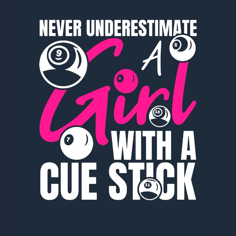 Mädchen mit Billardqueue