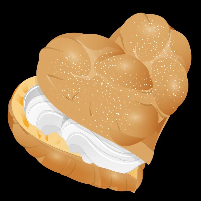 Mit Sahne gefülltes Windbeutel Herz