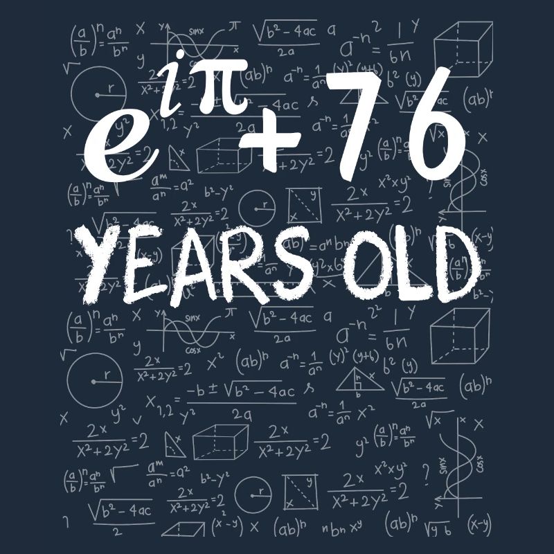 75th birthday 75 years Euler Identity math gift