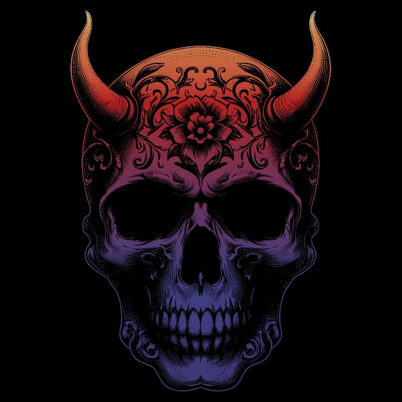 Skull with horns