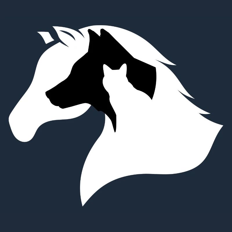 Silhouette De Cheval, Chien, Chat