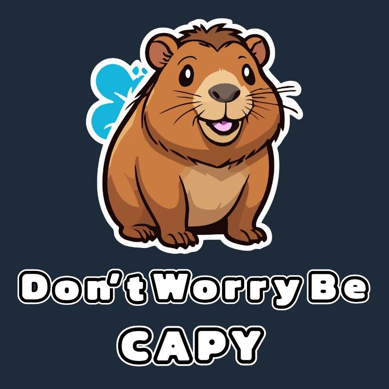 Capybara Don't worry be capy