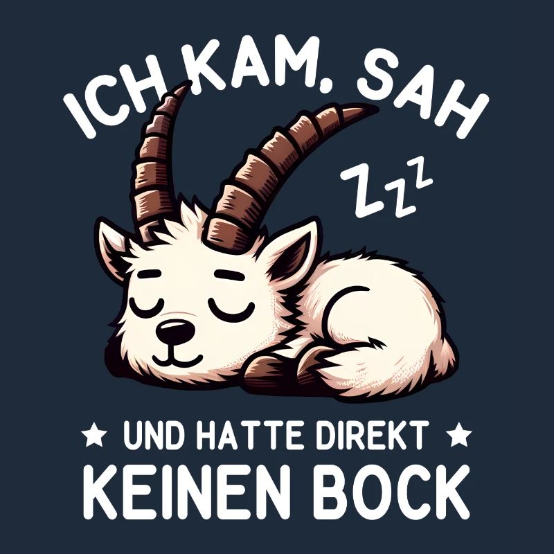 Süßer schlafender Steinbock hat null Bock