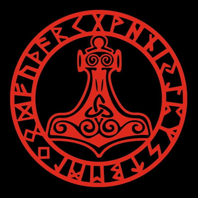 Marteau viking rouge