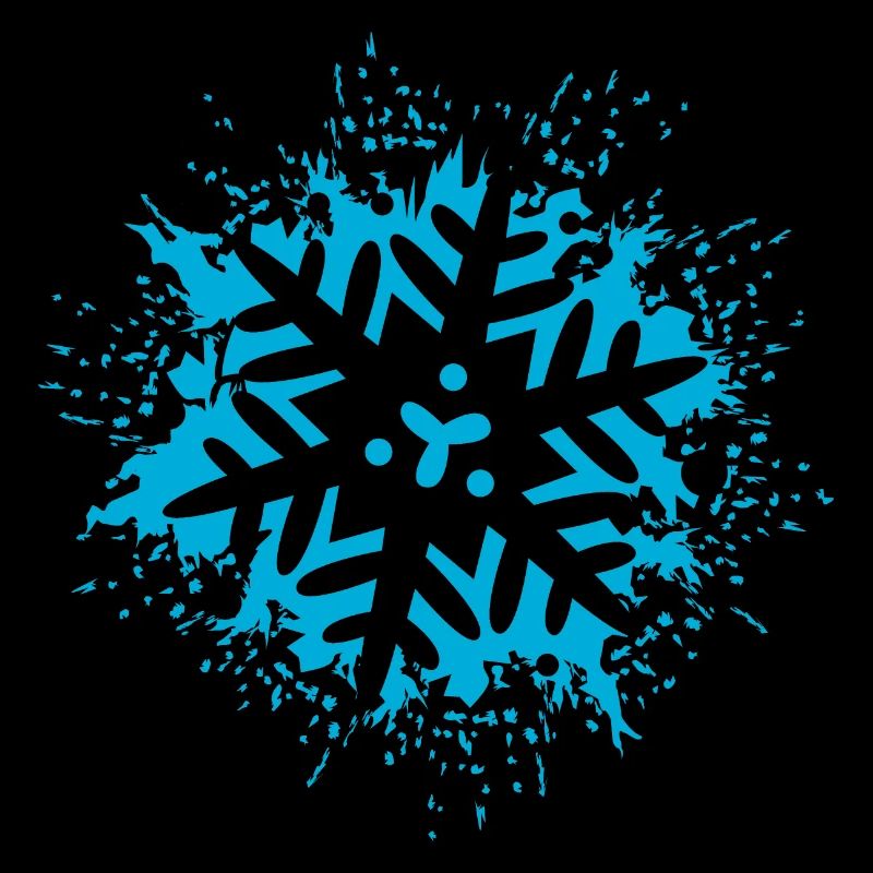 Julestjerne Eksplosion Blå Krystal Vinter