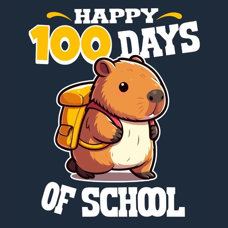 100 jours d’école – Cute Capybara Design
