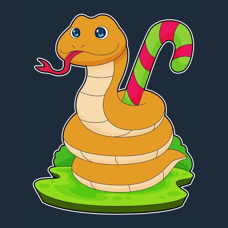 Canne de bonbon serpent