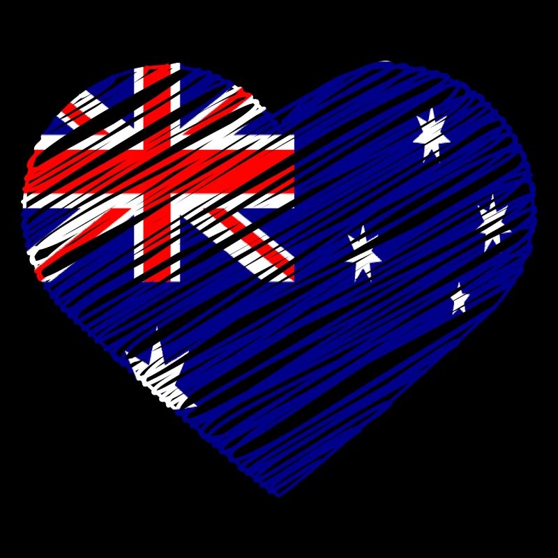 Conception de coeur de drapeau australien