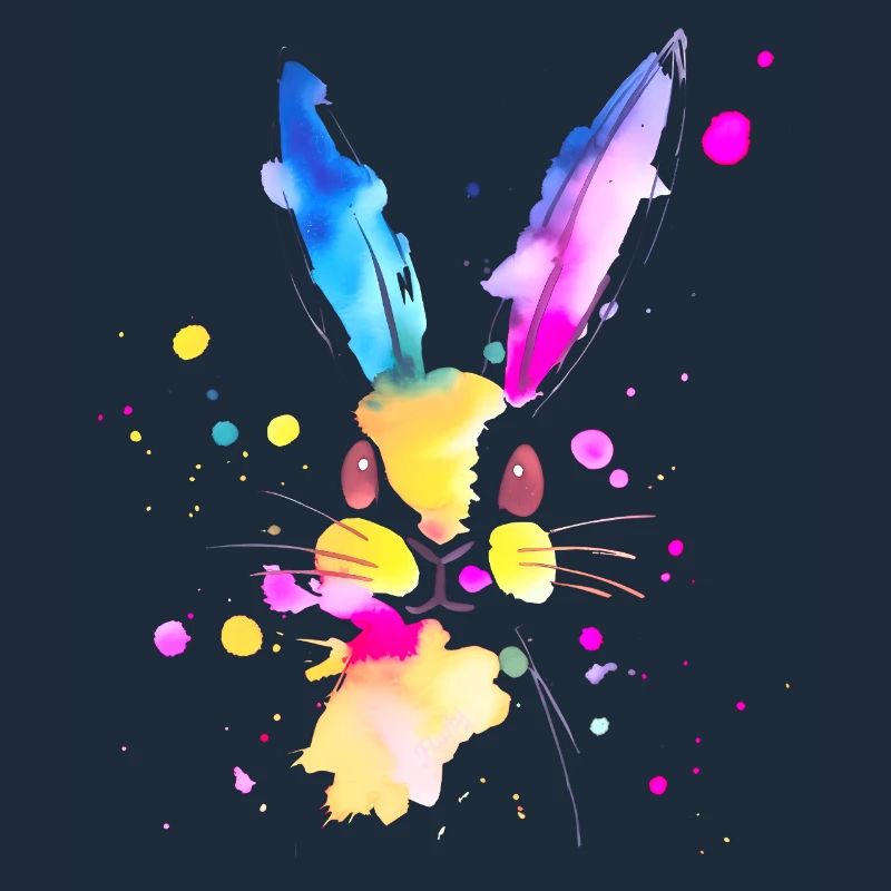 Lapin abstrait à l'aquarelle 🐇