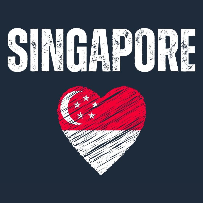J’aime Singapour, le drapeau de Singapour